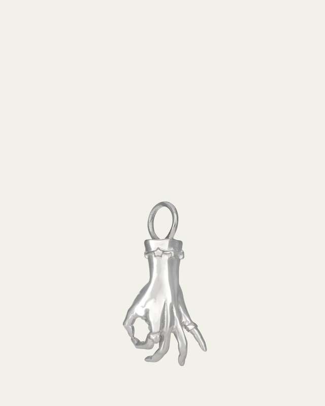 Gyan Mudra LadyFinger Sterling Silver Pendant